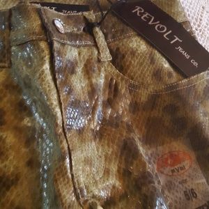 Revolt Jeans Snake Print